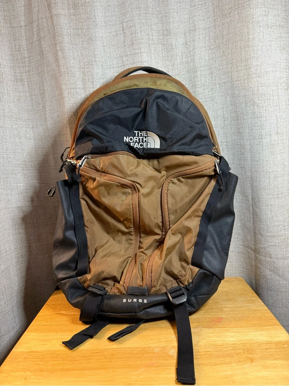 The North Face Two-Tone Black & Brown Backpack
